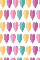 Hearts with white background notebook