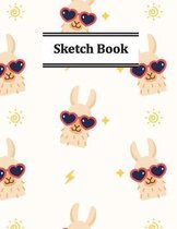 Sketch Book: Pretty Llama Sketchbook For Drawing Lovers