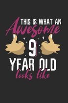 Kids Awesome 9 years old looks like Notebook