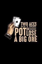 Two aces win a small pot or lose a big one