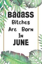 Badass Bitches Are Born In June: Journal, Funny Birthday present, Book Lined Pages Cute Funny Gag Gift