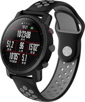 Siliconen Smartwatch bandje - Geschikt voor  Xiaomi Amazfit Pace sport band - zwart/grijs - Horlogeband / Polsband / Armband