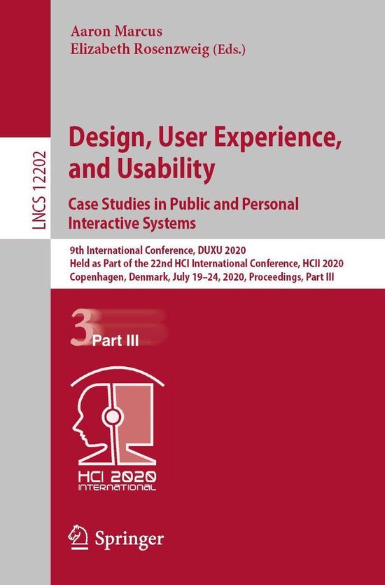 Springer Nature Proceedings Computer Science 3 - Design, Use ... - cover