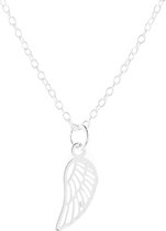Jewelryz | Ketting Vleugel Open | 925 zilver | Halsketting Dames Sterling Zilver | 50 cm