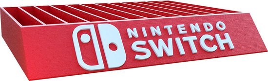 Nintendo Switch 12x Spellen Houder - Nintendo Switch Accessoires - Spellen houder voor Nintendo Switch Spellen - Rood - 3DF