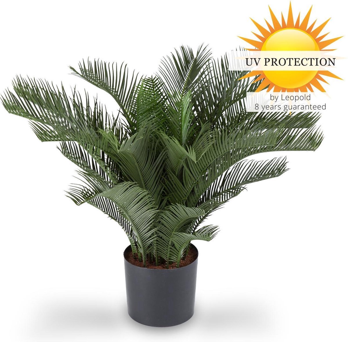 Künstliche Pflanze Cycas-Palme mit Topf Grün 125 cm