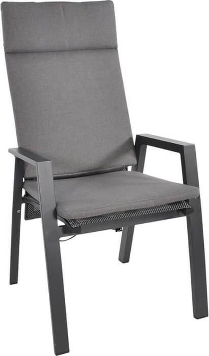 Lesli Living Chaise de jardin réglable Amir - Noir