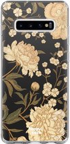 HappyCase Galaxy S10 Plus Flexibel TPU Hoesje Gele Rozen Print