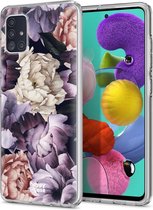 HappyCase Samsung Galaxy A71 Hoesje Flexibel TPU Flower Print