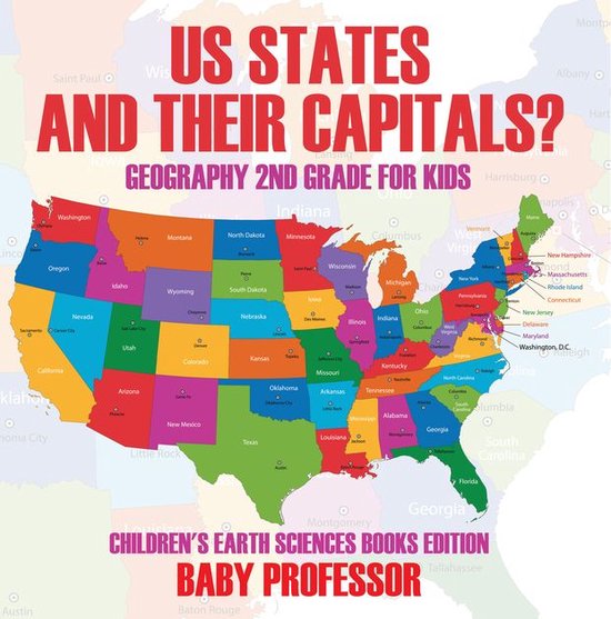 US States And Their Capitals: Geography 2nd Grade for Kids C ... - cover