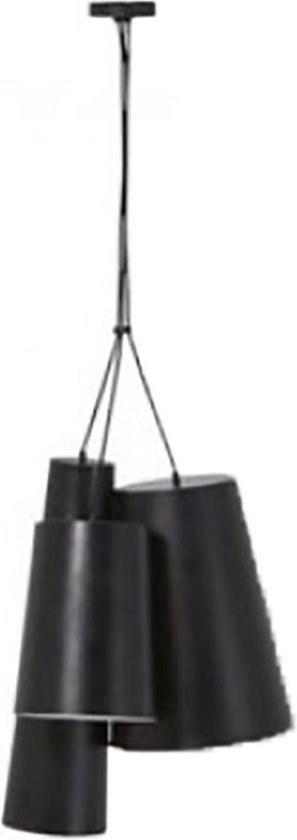 Home Sweet Home - Design Hanglamp Bowd - 3 lichts hanglamp gemaakt van Metaal - Zwart - 63/63/168cm - Pendellamp geschikt voor woonkamer, slaapkamer en keuken- geschikt voor E27 LED lichtbron