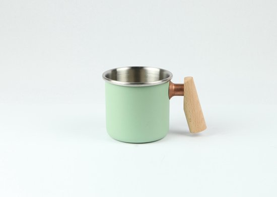 Kampeer beker van roestvrĳ staal - kalas - 400ml - kleur mint groen — afbeelding 3