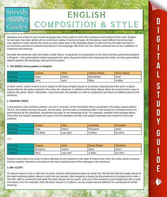 English Composition And Style (Speedy Study Guides) - cover