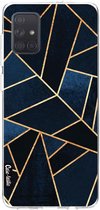 Casetastic Samsung Galaxy A71 (2020) Hoesje - Softcover Hoesje met Design - Navy Stone Print