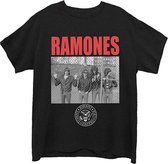 Ramones Heren Tshirt -L- Cage Photo Zwart