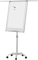 Trend24 - Whiteboard - Flipchart - Flipover - Magneetbord - In hoogte verstelbaar - Incl. accessoires -  60 x 90 cm