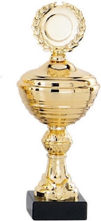 Stereotype roestvrij hoogte Gouden trofee/prijs beker 22 cm - Wedstrijdbeker - Bokaal - Cup - Geschikt  voor... | bol.com