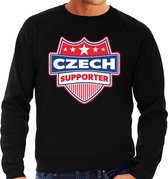 Czech supporter schild sweater zwart voor heren - Tsjechie landen sweater / kleding - EK / WK / Olympische spelen outfit XL