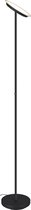 LED Vloerlamp - Trion Ponad - 20W - Warm Wit 3000K - Dimbaar - Rond - Mat Zwart - Aluminium - BSE