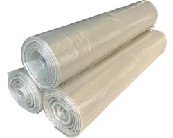 Afvalzakken 70x110cm LDPE T50 transparant - Doos 250 stuks (10 rol x 25 zakken)