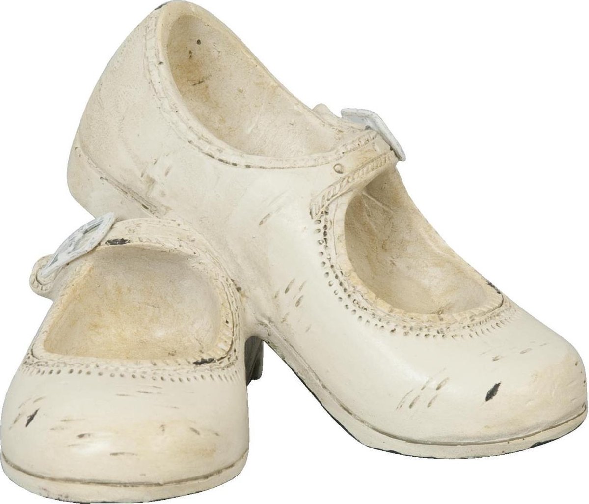 Clayre & Eef Beeld Schoen 12x10x8 cm Beige Polyresin