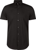 Doorbraak donker optillen Heren stretch overhemd korte mouwen merk Kariban maat 3XL Zwart | bol.com