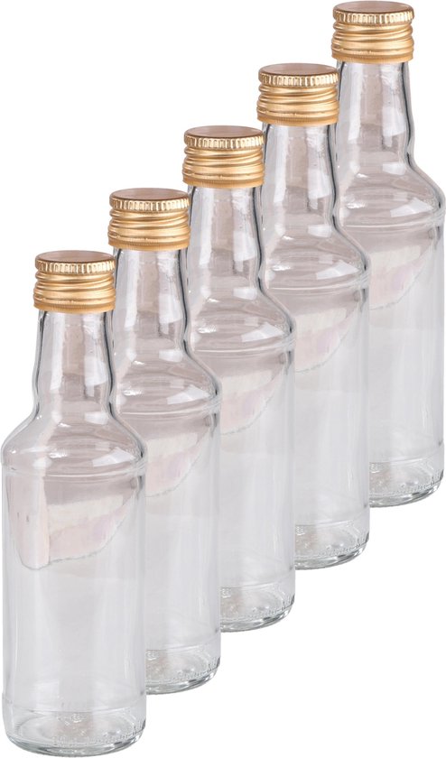 Voordeelset van 10x glazen flessen met schroefdop 200 ml - Glasflessen /  flessen met... | bol.com