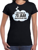 Ben ik eindelijk 70 jaar verjaardag cadeau t-shirt / shirt - zwart - voor dames - verjaardags shirt / 70 jaar / outfit XL