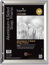 Seco kliklijst - A2 - zilver aluminium - 25mm frame - anti-reflecterend PVC - SE-AM-A2SV