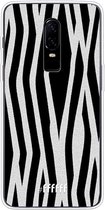 OnePlus 6 Hoesje Transparant TPU Case - Zebra Print #ffffff