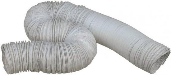 marmeren Soldaat Vriendin Flexibele slang afvoerslang pvc wit luchtafvoer - 15mtr - diameter 100mm  luchtslang | bol.com