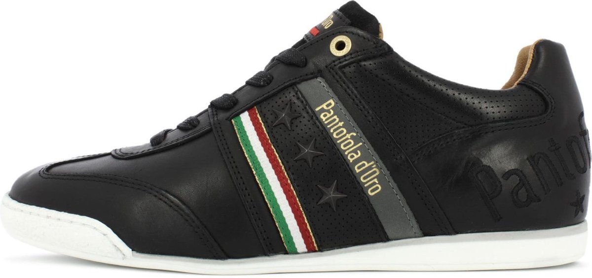 Pantofola d'Oro Imola Romagna Flag Sneakers - Heren Leren Veterschoenen -  Zwart - Maat 42 | bol.com
