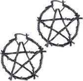 Restyle Oorbellen Branch Pentagram Zilverkleurig