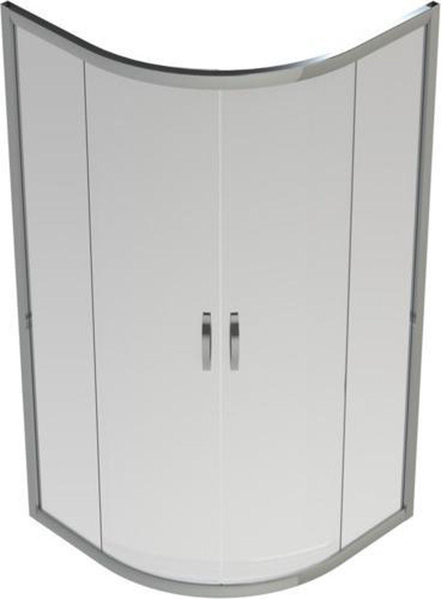 Nemo Go Belo kwartronde hoekinstap met schuifdeuren 900x900x1900mm 6mm easy clean glas profielen aluminium verchroomd regelbaar 865-890mm
