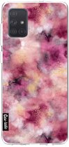 Casetastic Samsung Galaxy A71 (2020) Hoesje - Softcover Hoesje met Design - Smokey Pink Marble Print