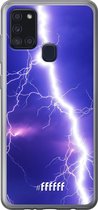 Samsung Galaxy A21s Hoesje Transparant TPU Case - Thunderbolt #ffffff