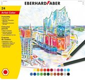 Crayons de couleur Eberhard Faber étui en métal a 24 pièces
