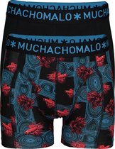 Muchachomalo Against the stream Heren boxershort - 2 pack - Print/Zwart - Maat S