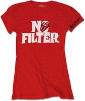 The Rolling Stones Dames Tshirt -S- No Filter Header Logo Rood