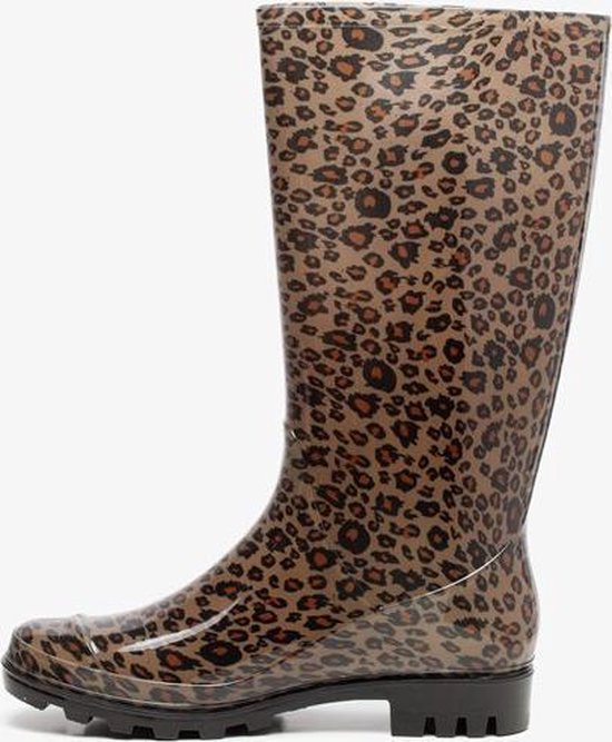 Mountain Peak dames regenlaarzen met luipaardprint Bruin Maat 42 Mountain Peak dames regenlaarzen met luipaardprint Bruin Maat 42