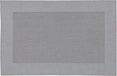 1x stuks Placemats zilvergrijs geweven/gevlochten 45 x 30 cm - Placemats/onderleggers tafeldecoratie - Tafel dekken