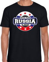 Have fear Russia is here / Rusland supporter t-shirt zwart voor heren XL