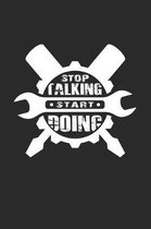 Stop talking start doing: 6x9 DIY - dotgrid - dot grid paper - notebook - notes