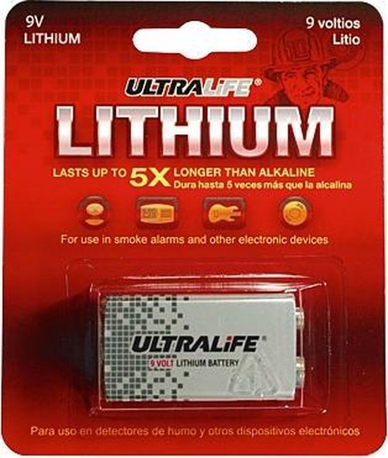 Ultralife 9V Batterij U9VLJPX9V 1stuk(s) 9V 1.2Ah |