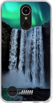 LG K10 (2017) Hoesje Transparant TPU Case - Waterfall Polar Lights #ffffff