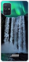 Samsung Galaxy A71 Hoesje Transparant TPU Case - Waterfall Polar Lights #ffffff