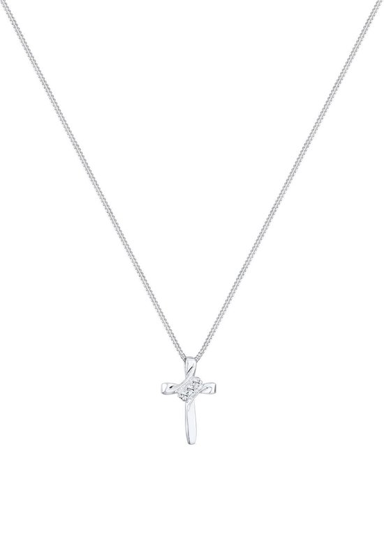 Collier Elli Ladies Cross Religion avec cristaux Swarovski® en argent sterling 925