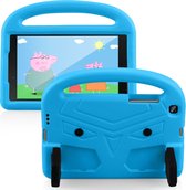 Case2go - Hoes geschikt voor Samsung Galaxy Tab A 10.1 (2019) - Schokbestendige case met handvat - Sparrow Kids Cover - Licht Blauw