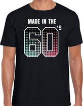 Sixties feest t-shirt / shirt made in the 60s - zwart - voor heren -  60s feest shirts / verjaardags shirts / outfit / 60 jaar L