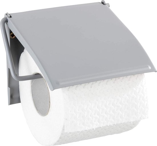 Wenko Toiletrolhouder Cover 13,5 X 12 Cm Staal Grijs